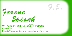 ferenc spisak business card